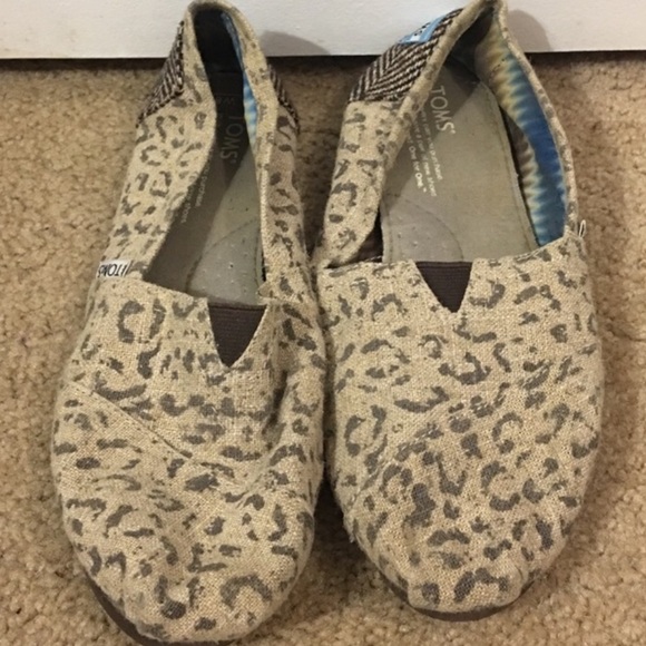 Toms Burlap Slides-Leopard Print size 8 🐆🤎🖤 - Picture 2 of 3